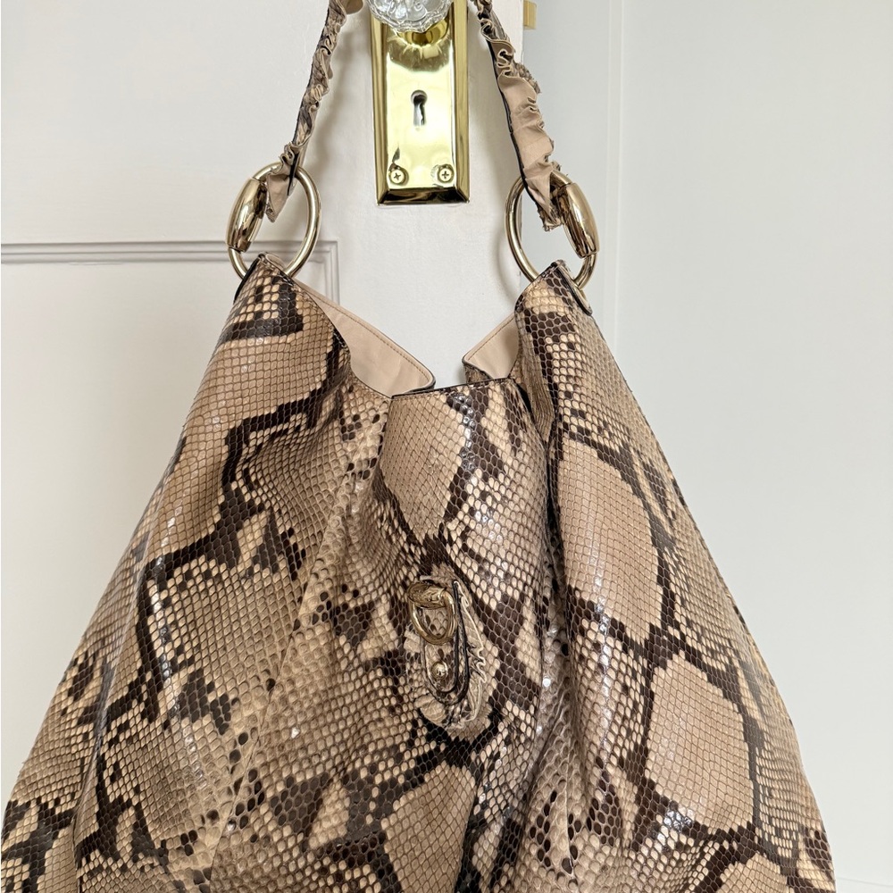 Gucci Brown Python Pattern Bag - image 2